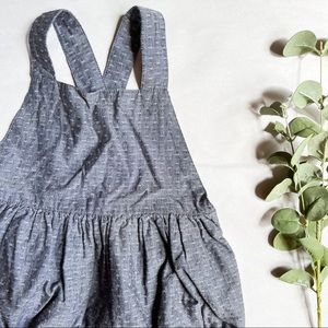 Chambray dot romper